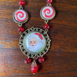 Divine Iguana Santa Claus Necklace